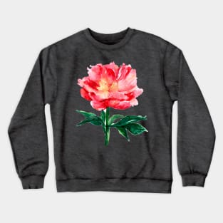 Loose Watercolor Peony Crewneck Sweatshirt